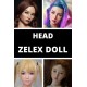 Head Zelex Doll molded in silicone