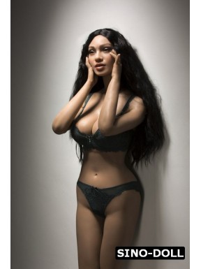 Black silicone sex doll from Sinodoll - Yolanda – 5.2ft (161cm)