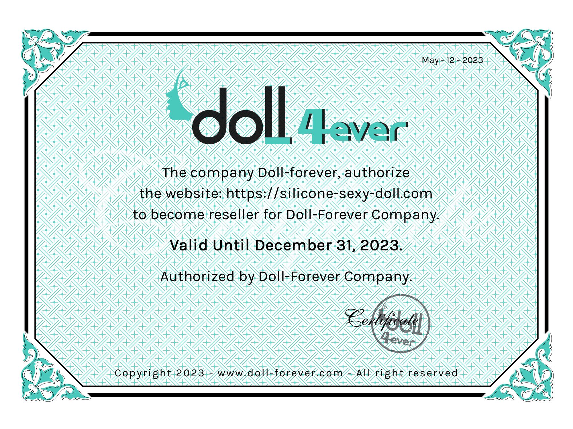Doll Forever Certificate